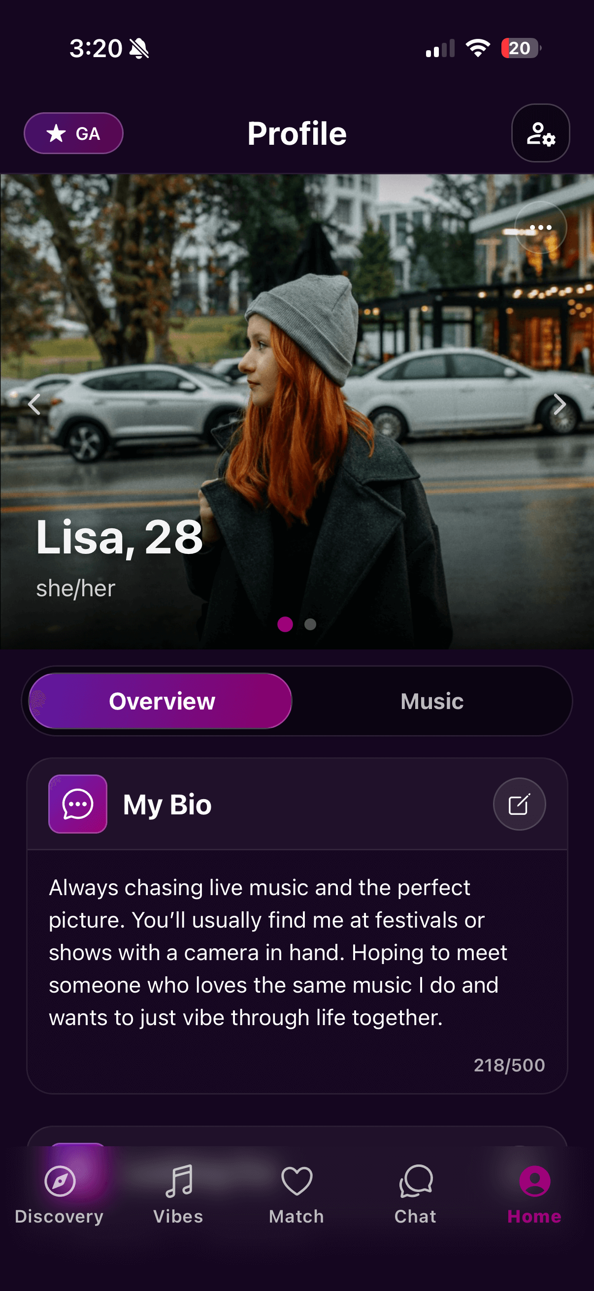 App Profile Screen